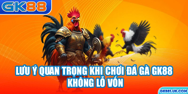 Lưu ý quan trọng khi chơi đá gà GK88 để không lỗ vốn